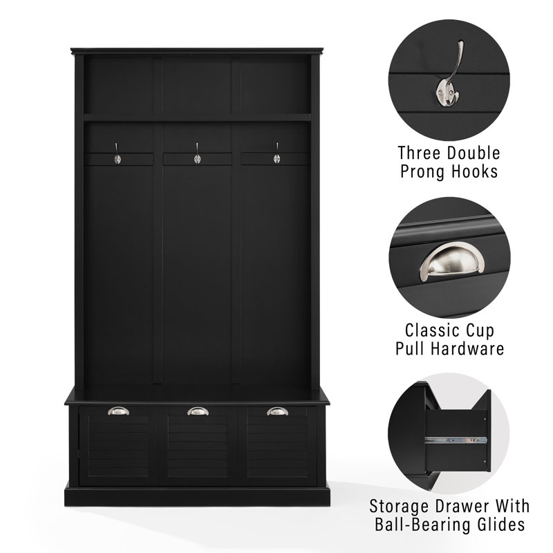 Three Posts™ Corte Hall Tree 42.5'' Wide with Bench & Reviews Wayfair